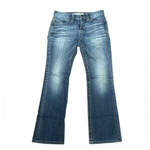 BKE Aiden Bootleg Mens 28S (28 x 28.5) Blue Jeans with Decorative Pockets